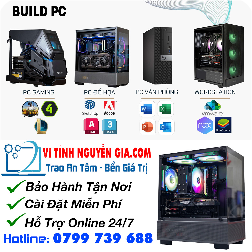 build pc lên cấu hình máy tính theo yêu cầu